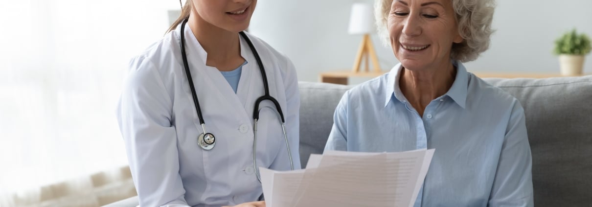 Legal Nurse Consultant helping an elderly patient